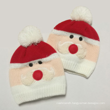 Children Baby Kids Knitted Snowman Embroidery Winter Warm Beanie (HW638)